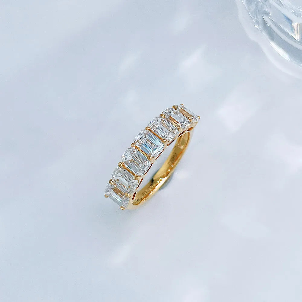 2.48 ctw Emerald-Cut Lab-Grown Diamond Band in 18K Yellow Gold – APYFR0272-Y