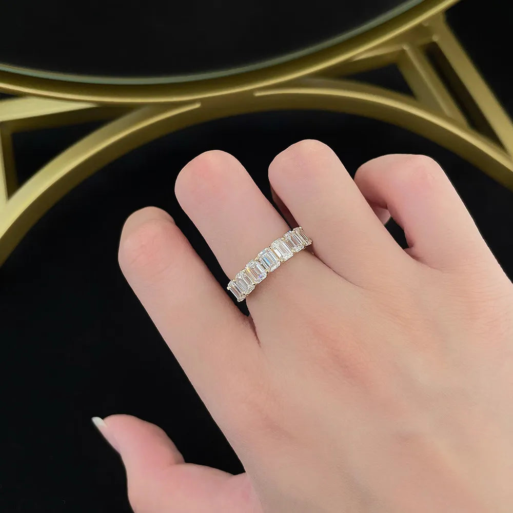 2.48 ctw Emerald-Cut Lab-Grown Diamond Band in 18K Yellow Gold – APYFR0272-Y