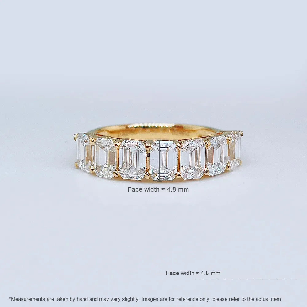 2.48 ctw Emerald-Cut Lab-Grown Diamond Band in 18K Yellow Gold – APYFR0272-Y