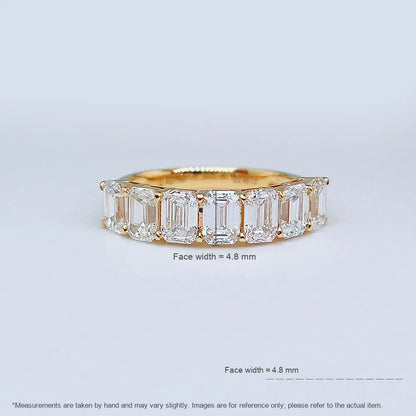 2.48 ctw Emerald-Cut Lab-Grown Diamond Band in 18K Yellow Gold – APYFR0272-Y