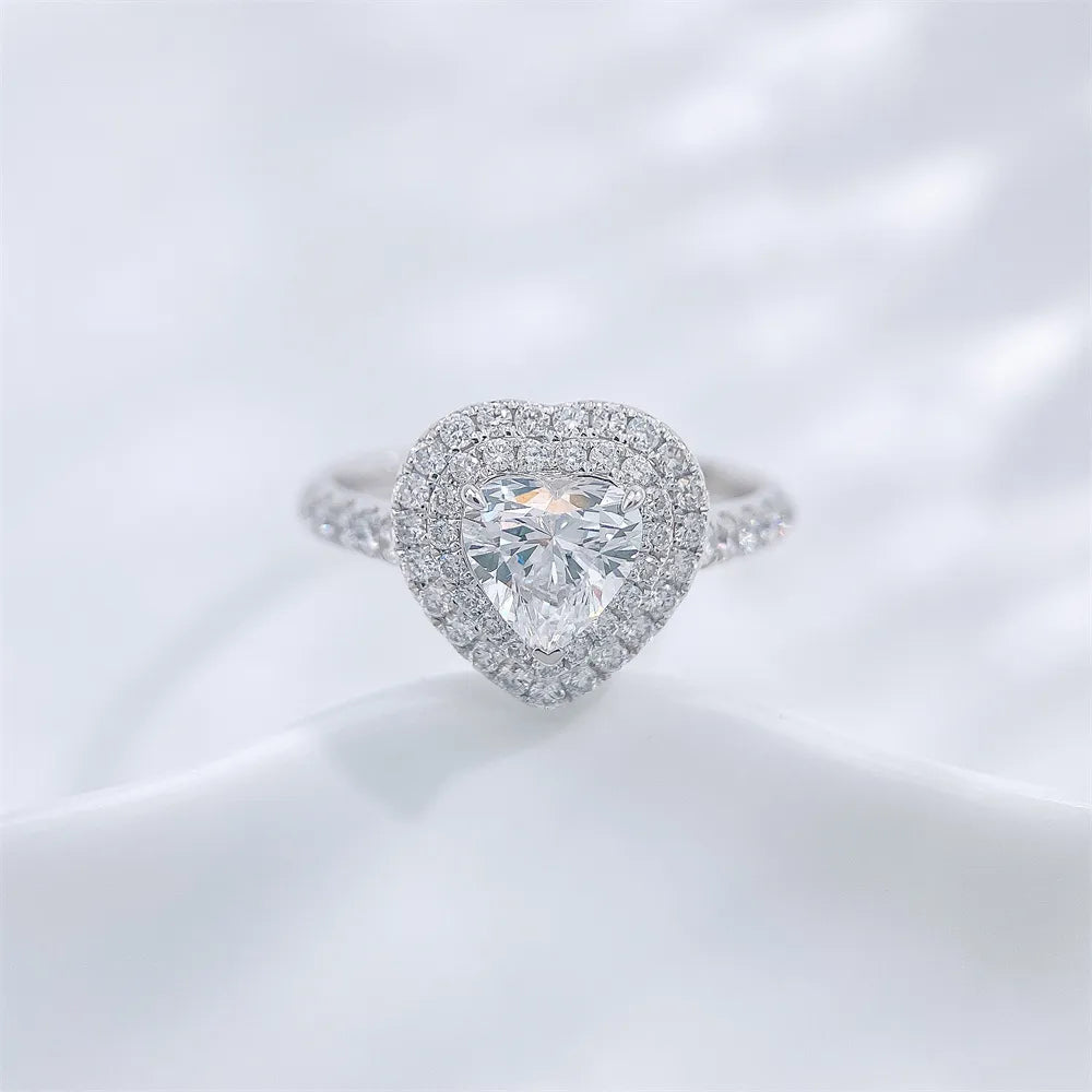 1 ct Three-Prong Heart-Cut Lab-Grown Diamond Ring in PT950 Platinum – APYFR0285-PT
