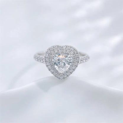1 ct Three-Prong Heart-Cut Lab-Grown Diamond Ring in PT950 Platinum – APYFR0285-PT