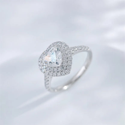 1 ct Three-Prong Heart-Cut Lab-Grown Diamond Ring in PT950 Platinum – APYFR0285-PT