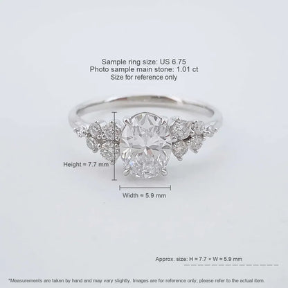 1.01 ct Celestial Four-Prong Oval-Cut Lab-Grown Diamond Ring in PT950 Platinum – APYFR0286-PT