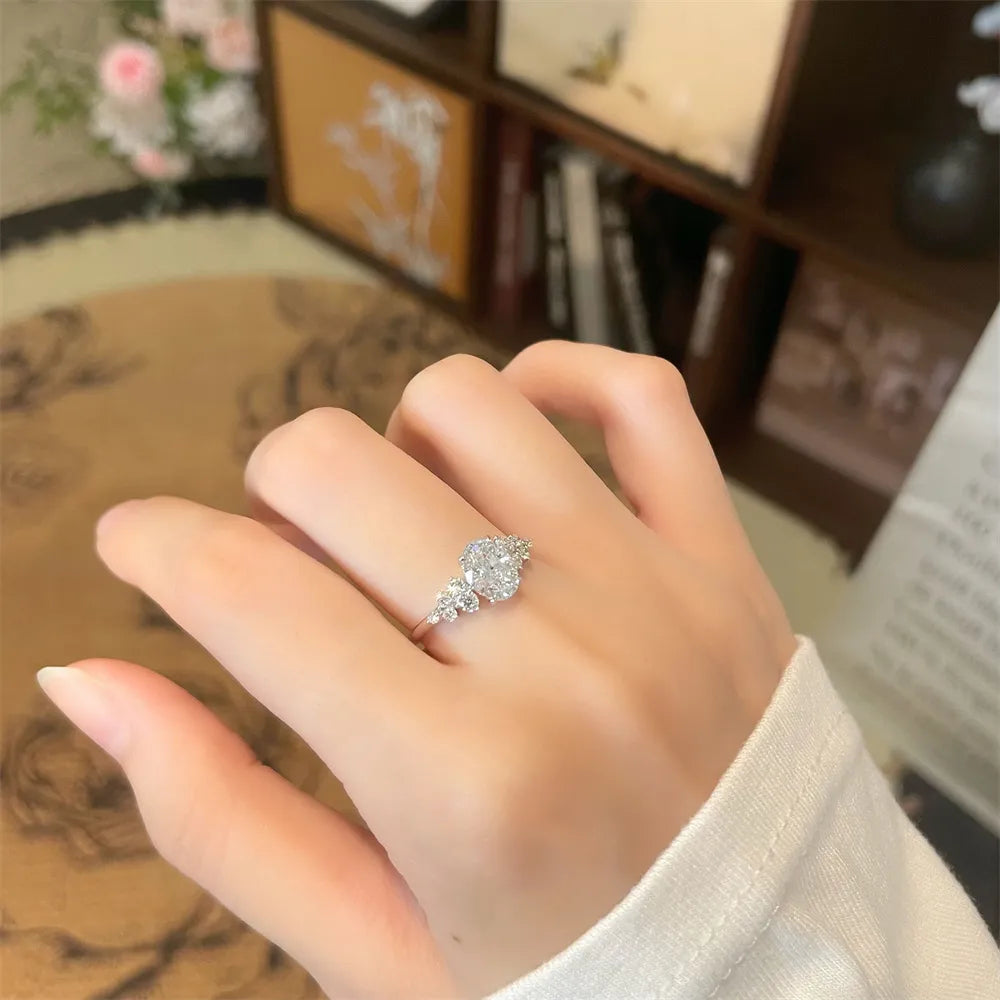 1.05 ct Statement Oval-Cut Lab-Grown Diamond Ring in 18K White Gold – APYFR0286-W