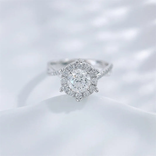 0.51 ct Celestial Four-Prong Round-Cut Lab-Grown Diamond Ring in PT950 Platinum – APYFR0287-PT