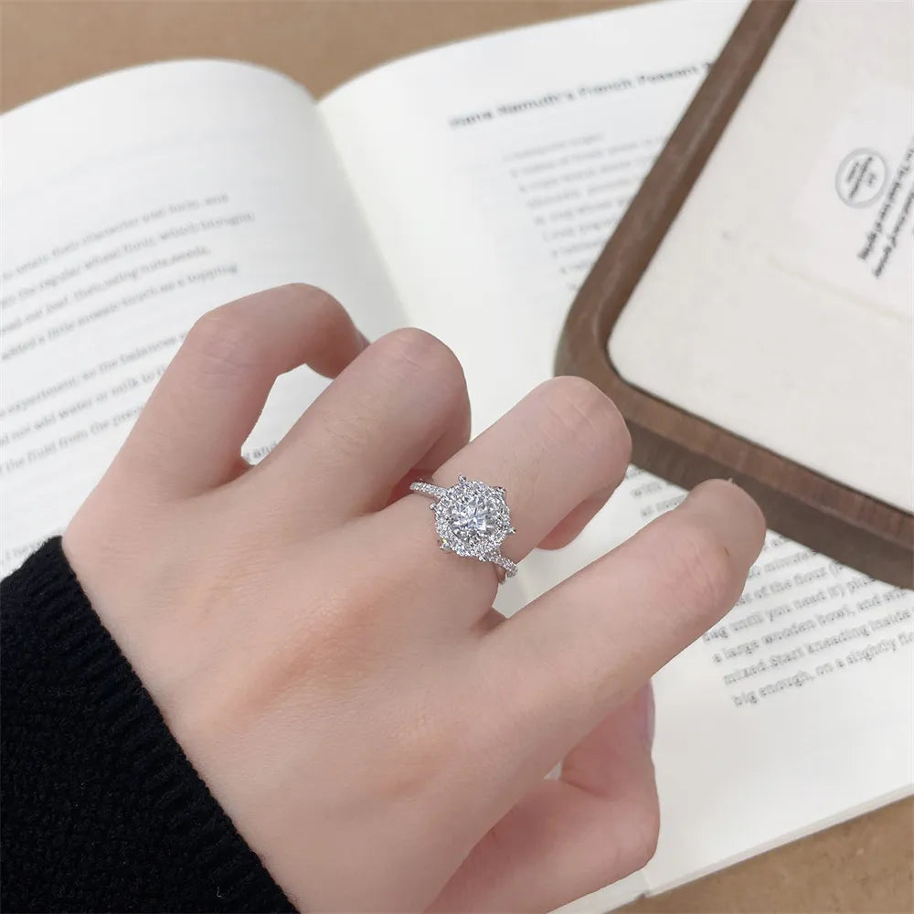 0.51 ct Celestial Four-Prong Round-Cut Lab-Grown Diamond Ring in PT950 Platinum – APYFR0287-PT