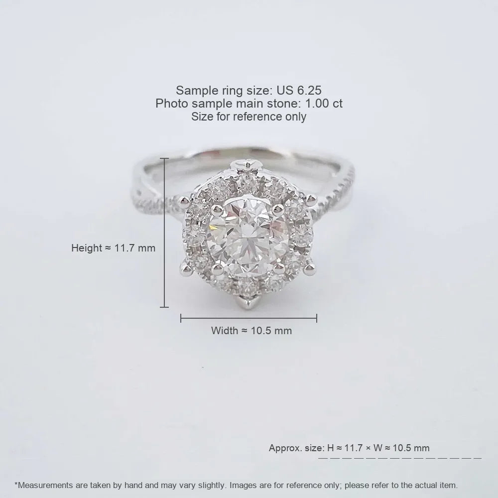 0.51 ct Celestial Four-Prong Round-Cut Lab-Grown Diamond Ring in PT950 Platinum – APYFR0287-PT