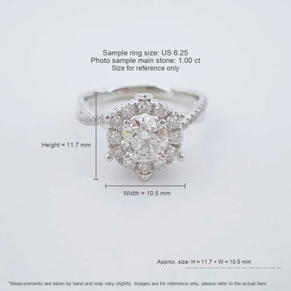 0.51 ct Celestial Four-Prong Round-Cut Lab-Grown Diamond Ring in PT950 Platinum – APYFR0287-PT