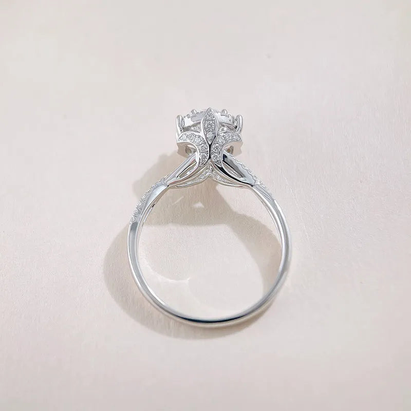 0.53 ct Classic Round-Cut Lab-Grown Diamond Ring in 18K White Gold