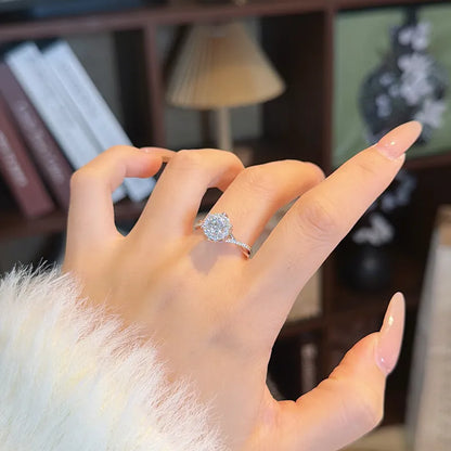 0.53 ct Classic Round-Cut Lab-Grown Diamond Ring in 18K White Gold