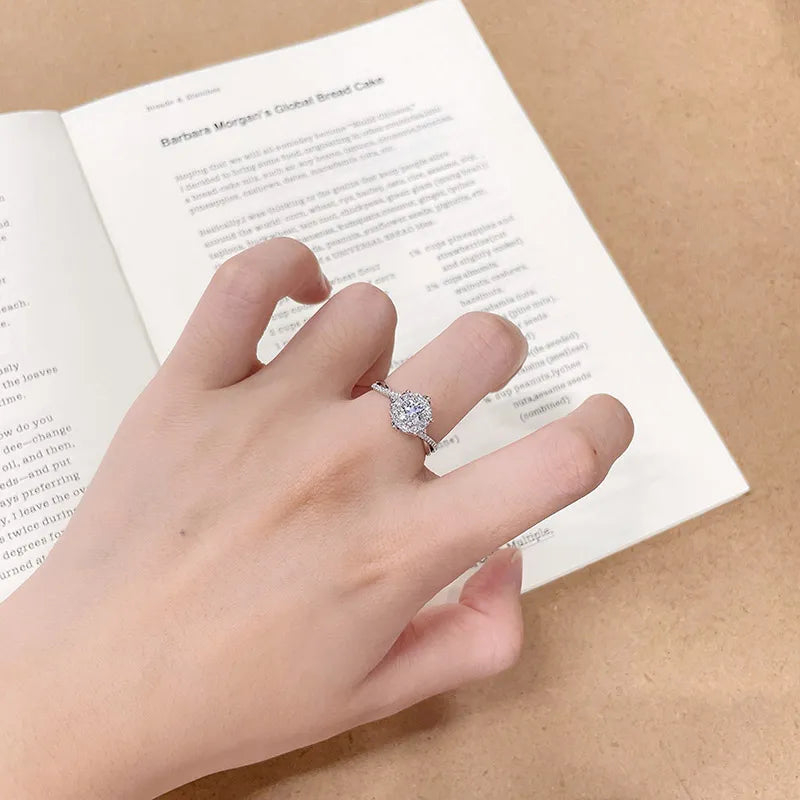 0.53 ct Classic Round-Cut Lab-Grown Diamond Ring in 18K White Gold