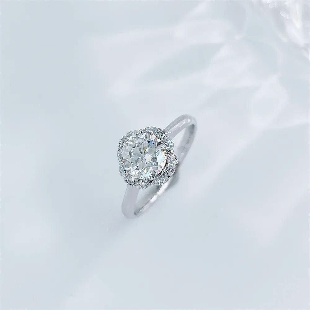 2.17 ct Celestial Four-Prong Round-Cut Lab-Grown Diamond Ring in PT950 Platinum – APYFR0288-PT