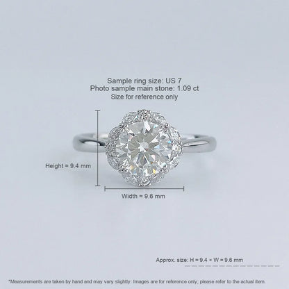 2.17 ct Celestial Four-Prong Round-Cut Lab-Grown Diamond Ring in PT950 Platinum – APYFR0288-PT