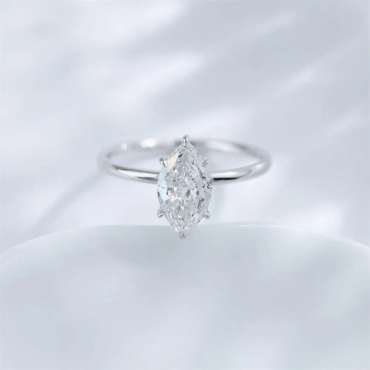 1.23 ct Minimalist Six-Prong Marquise-Cut Lab-Grown Diamond Ring in PT950 Platinum