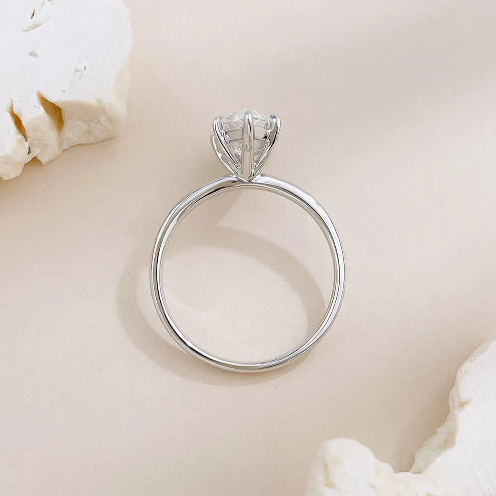 2.01 ct Minimalist Marquise-Cut Lab-Grown Diamond Ring in 18K White Gold