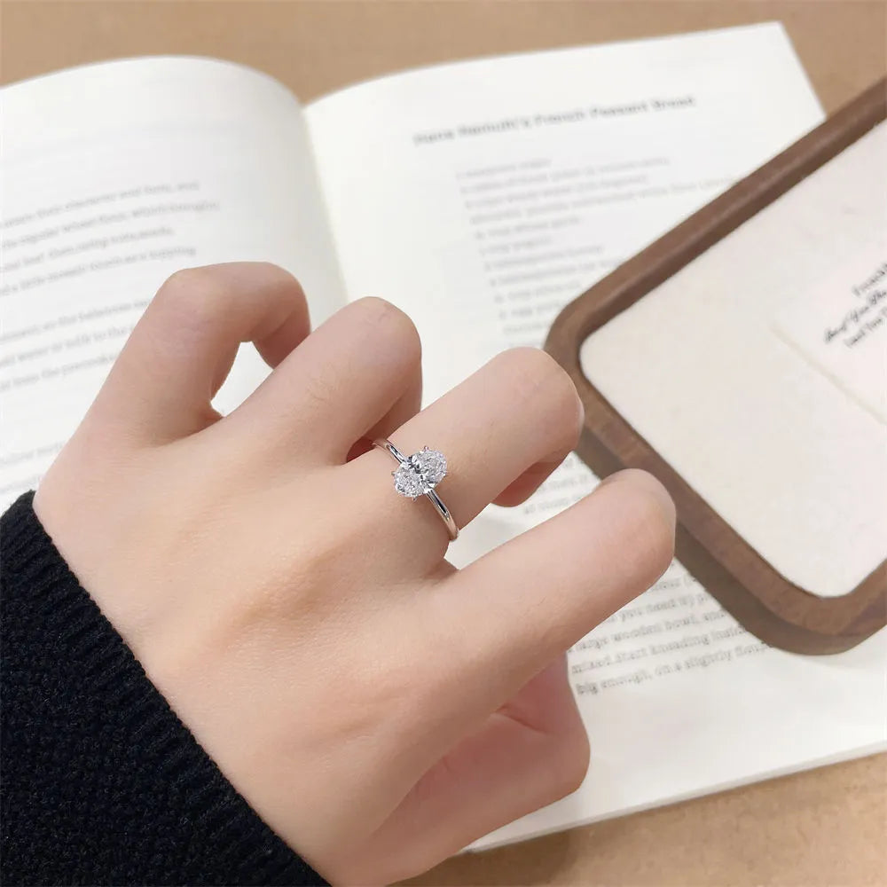 1 ct Minimalist Four-Prong Oval-Cut Lab-Grown Diamond Ring in PT950 Platinum