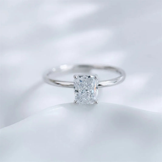 1.09 ct Minimalist Four-Prong Radiant-Cut Lab-Grown Diamond Ring in PT950 Platinum