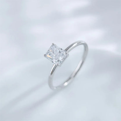 1.09 ct Minimalist Four-Prong Radiant-Cut Lab-Grown Diamond Ring in PT950 Platinum