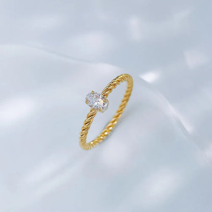 0.24 ct Celestial Four-Prong Round-Cut Lab-Grown Diamond Ring in 18K Yellow Gold – APYFR0314-Y