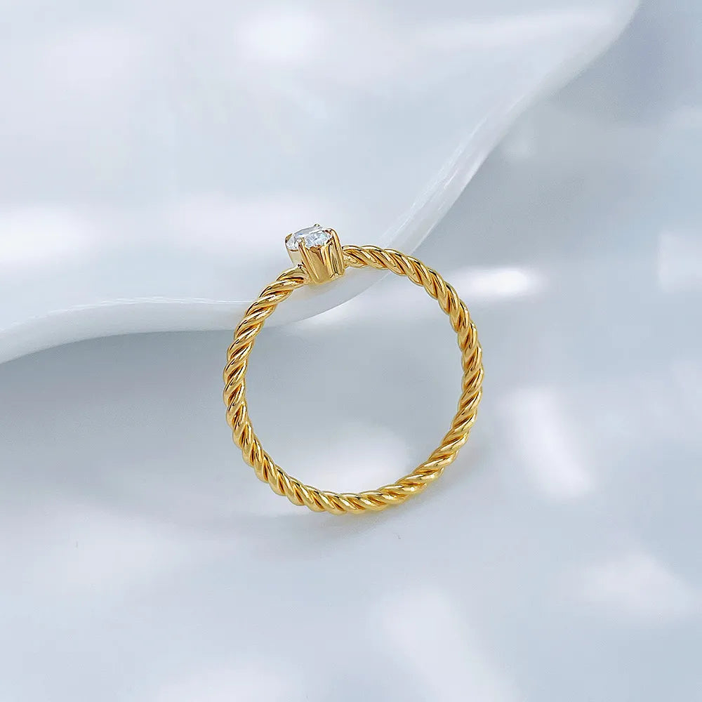 0.24 ct Celestial Four-Prong Round-Cut Lab-Grown Diamond Ring in 18K Yellow Gold – APYFR0314-Y