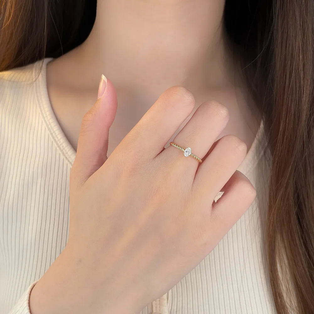 0.24 ct Celestial Four-Prong Round-Cut Lab-Grown Diamond Ring in 18K Yellow Gold – APYFR0314-Y