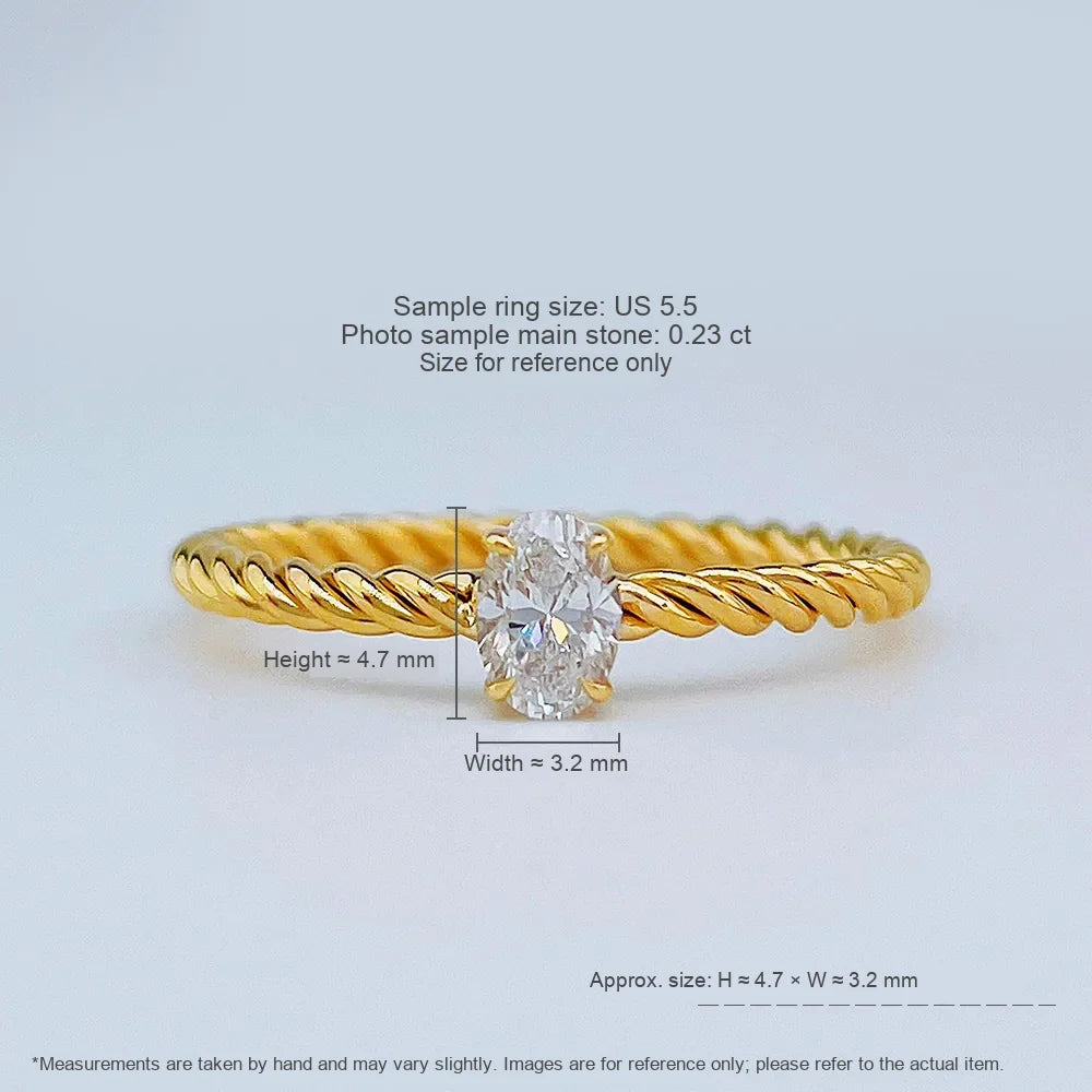 0.24 ct Celestial Four-Prong Round-Cut Lab-Grown Diamond Ring in 18K Yellow Gold – APYFR0314-Y