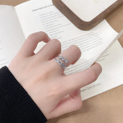1.48 ctw Mixed-Cut Lab-Grown Diamond Open Ring in 18K White Gold