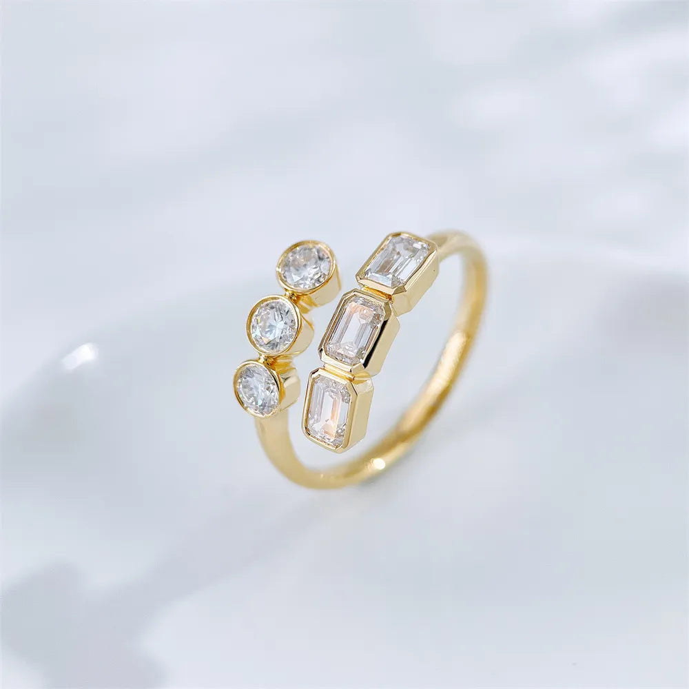 1.47 ctw Mixed-Cut Lab-Grown Diamond Open Ring in 18K Yellow Gold – APYFR0333-Y