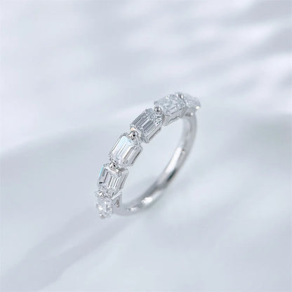 1.7 ctw Celestial Emerald-Cut Lab-Grown Diamond Band in 18K White Gold – APYFR0334-W