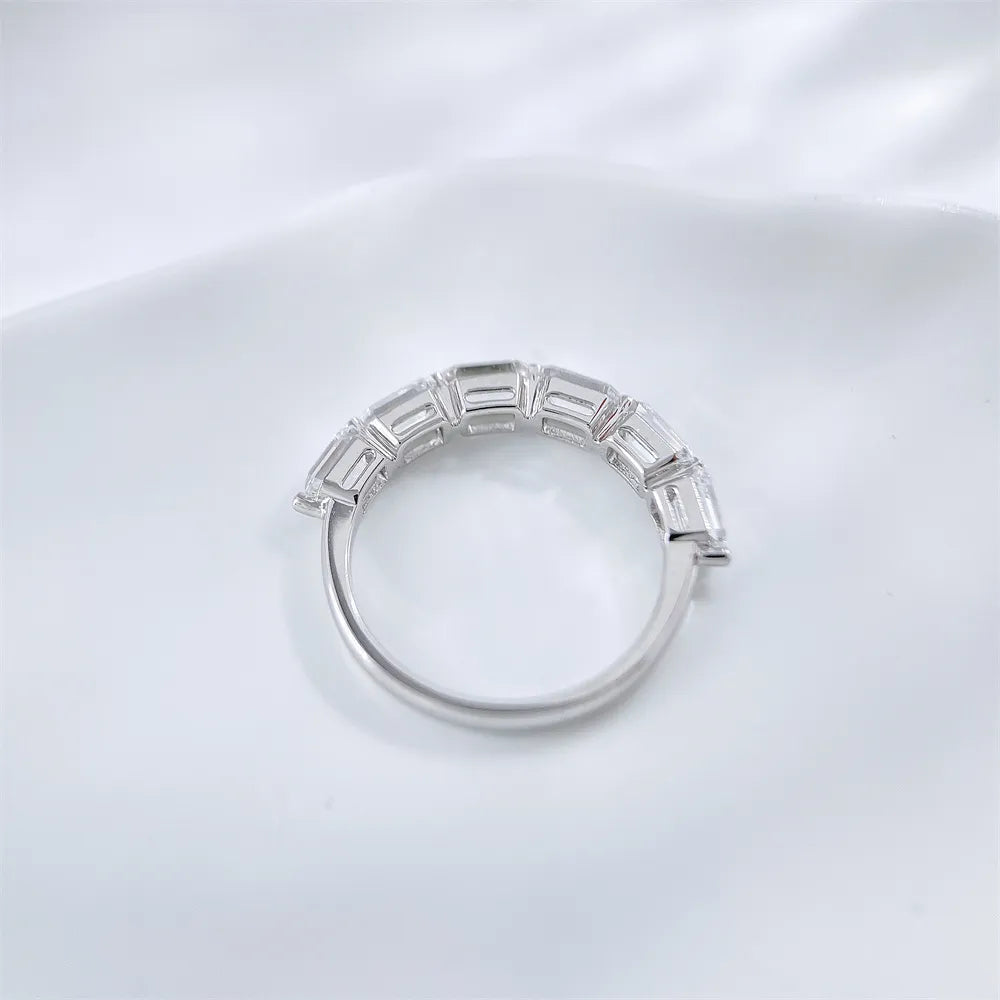1.7 ctw Celestial Emerald-Cut Lab-Grown Diamond Band in 18K White Gold – APYFR0334-W