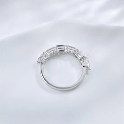 1.7 ctw Celestial Emerald-Cut Lab-Grown Diamond Band in 18K White Gold – APYFR0334-W