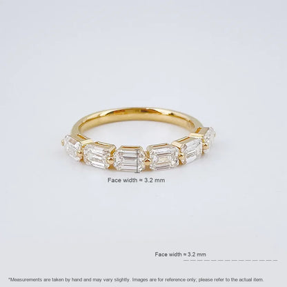 1.77 ctw Celestial Emerald-Cut Lab-Grown Diamond Band in 18K Yellow Gold – APYFR0334-Y