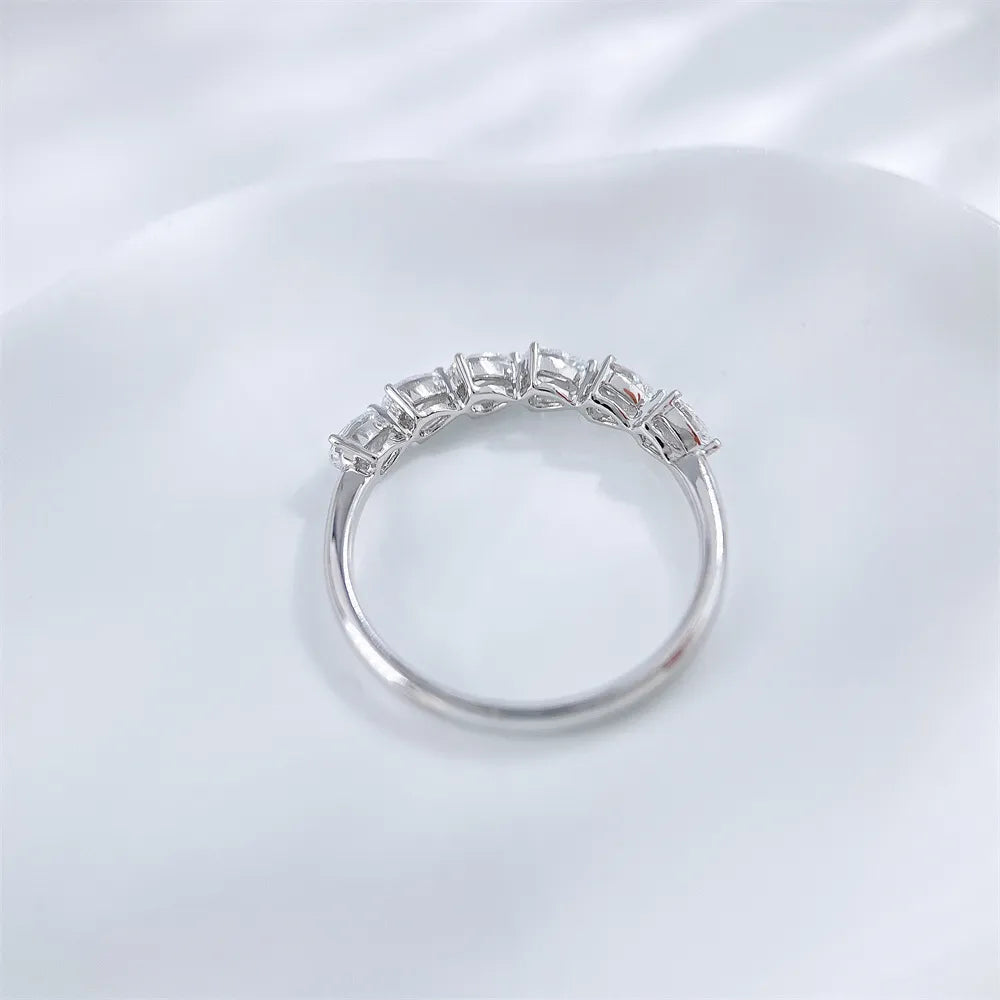 0.54 ctw Celestial Pear-Cut Lab-Grown Diamond Band in 18K White Gold – APYFR0335-W