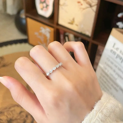 0.54 ctw Celestial Pear-Cut Lab-Grown Diamond Band in 18K White Gold – APYFR0335-W