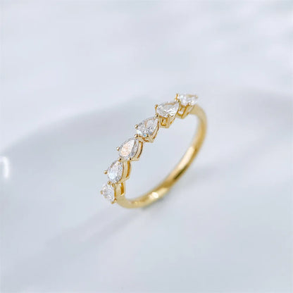 0.5 ctw Celestial Pear-Cut Lab-Grown Diamond Band in 18K Yellow Gold – APYFR0335-Y
