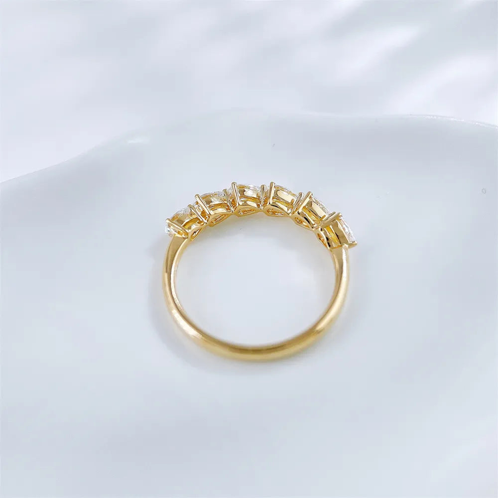 0.5 ctw Celestial Pear-Cut Lab-Grown Diamond Band in 18K Yellow Gold – APYFR0335-Y