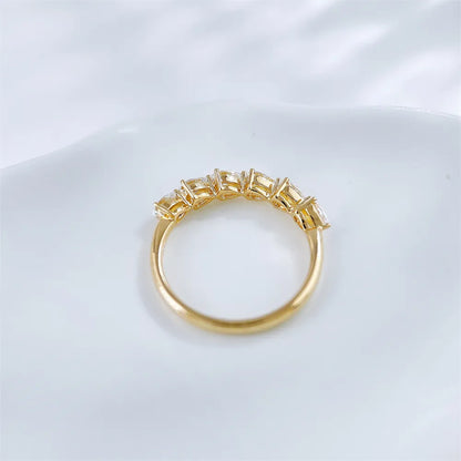0.5 ctw Celestial Pear-Cut Lab-Grown Diamond Band in 18K Yellow Gold – APYFR0335-Y