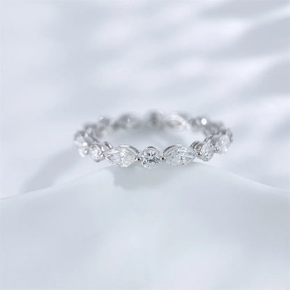 1.57 ctw Mixed-Cut Lab-Grown Diamond Band in 18K White Gold – APYFR0336-W