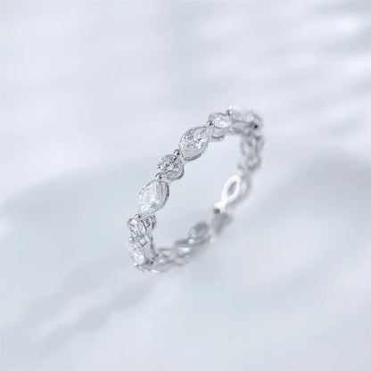 1.57 ctw Mixed-Cut Lab-Grown Diamond Band in 18K White Gold – APYFR0336-W
