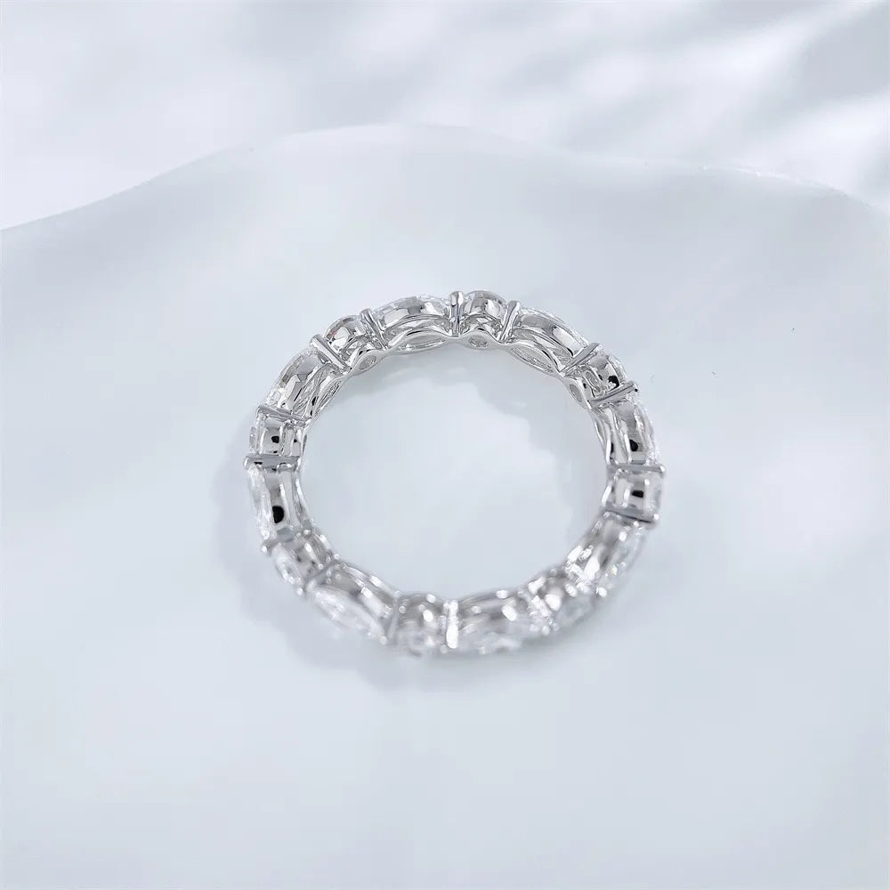 1.57 ctw Mixed-Cut Lab-Grown Diamond Band in 18K White Gold – APYFR0336-W