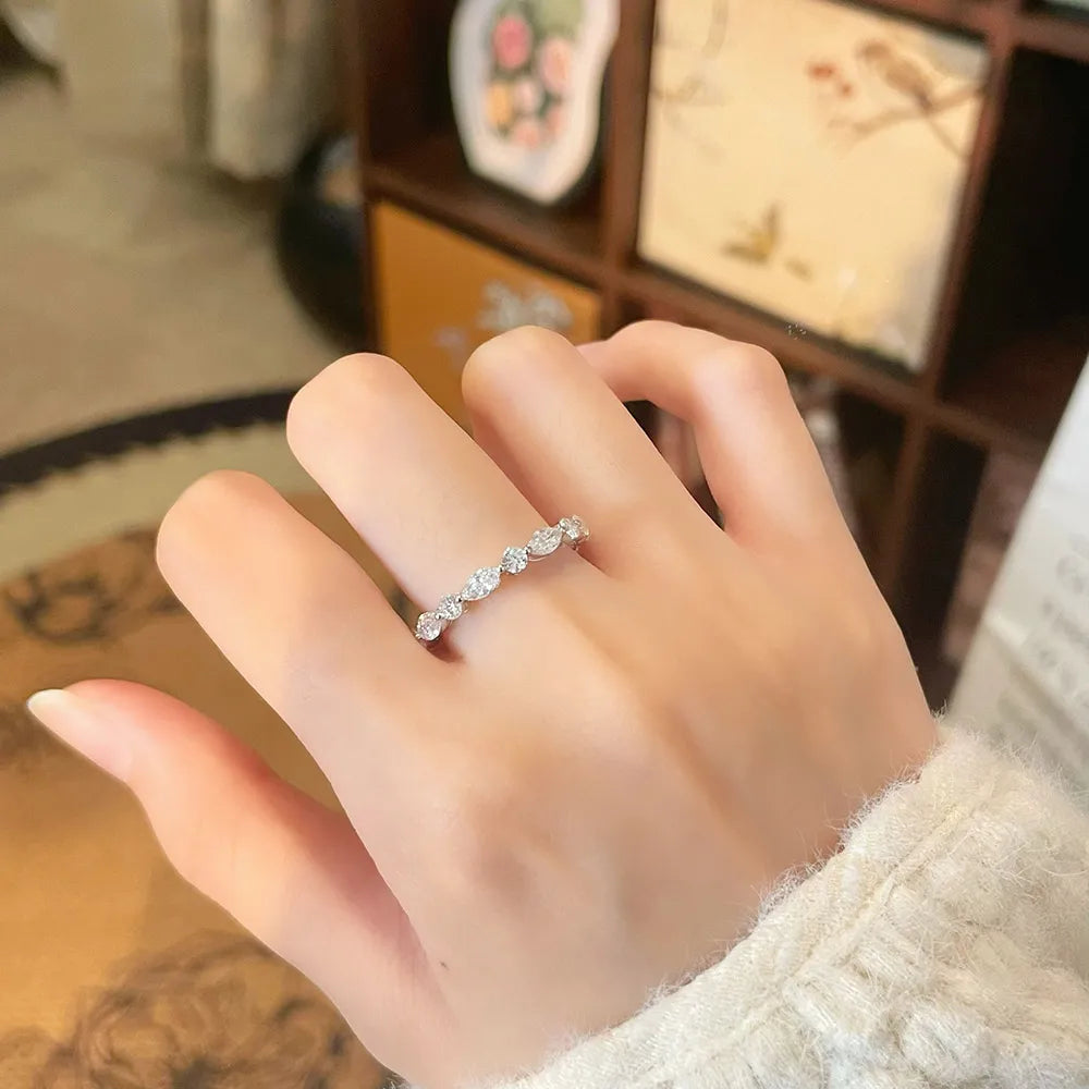 1.57 ctw Mixed-Cut Lab-Grown Diamond Band in 18K White Gold – APYFR0336-W
