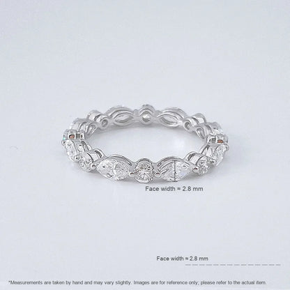 1.57 ctw Mixed-Cut Lab-Grown Diamond Band in 18K White Gold – APYFR0336-W