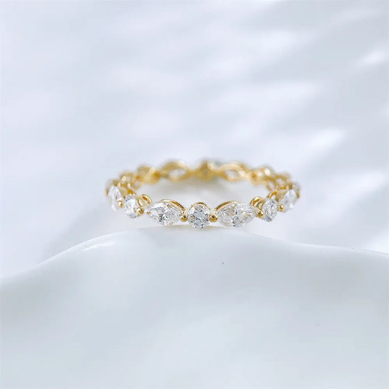 1.82 ctw Celestial Mixed-Cut Lab-Grown Diamond Band in 18K Yellow Gold