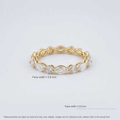 1.82 ctw Celestial Mixed-Cut Lab-Grown Diamond Band in 18K Yellow Gold – APYFR0336-Y