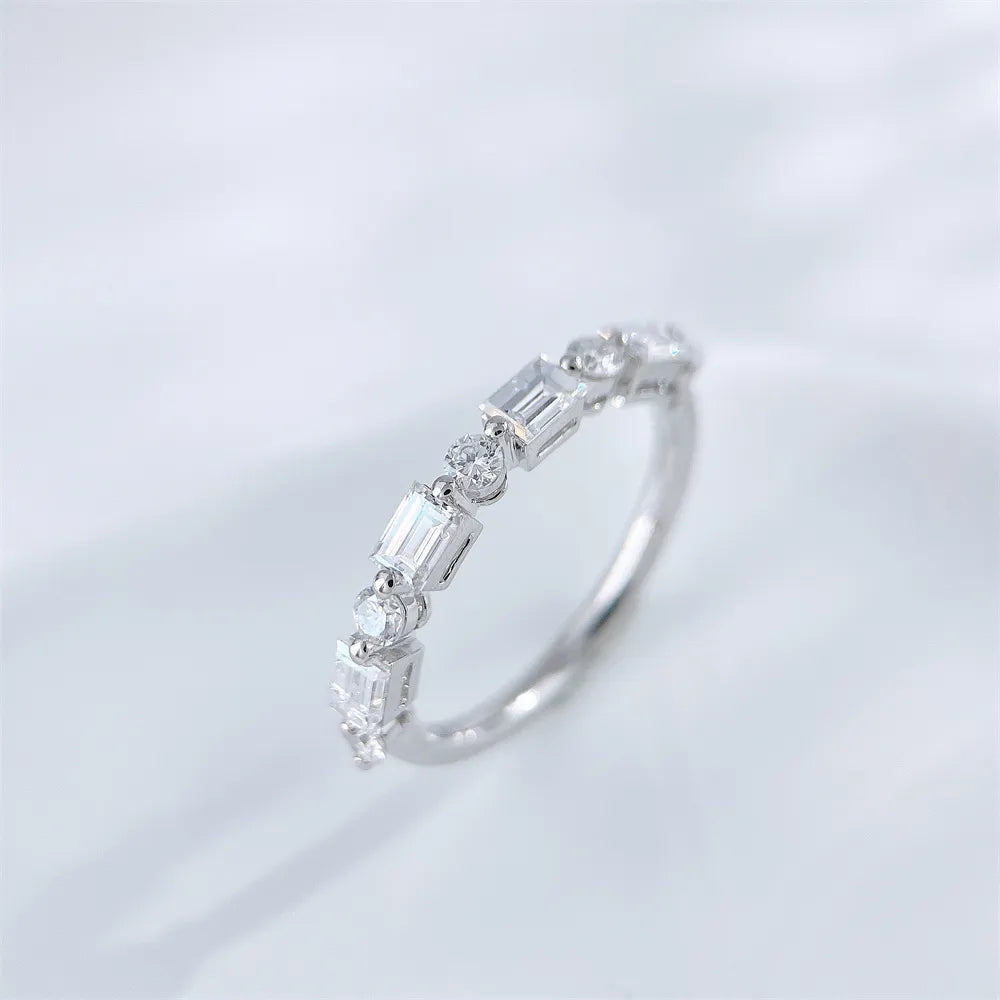 0.83 ctw Mixed-Cut Lab-Grown Diamond Band in 18K White Gold – APYFR0337-W