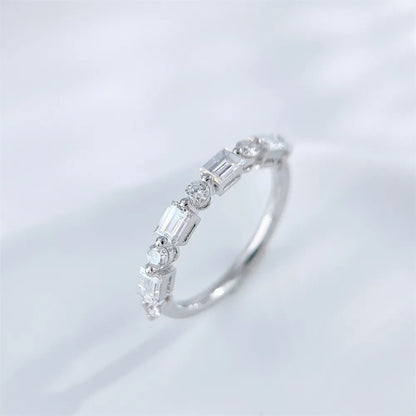 0.83 ctw Mixed-Cut Lab-Grown Diamond Band in 18K White Gold – APYFR0337-W