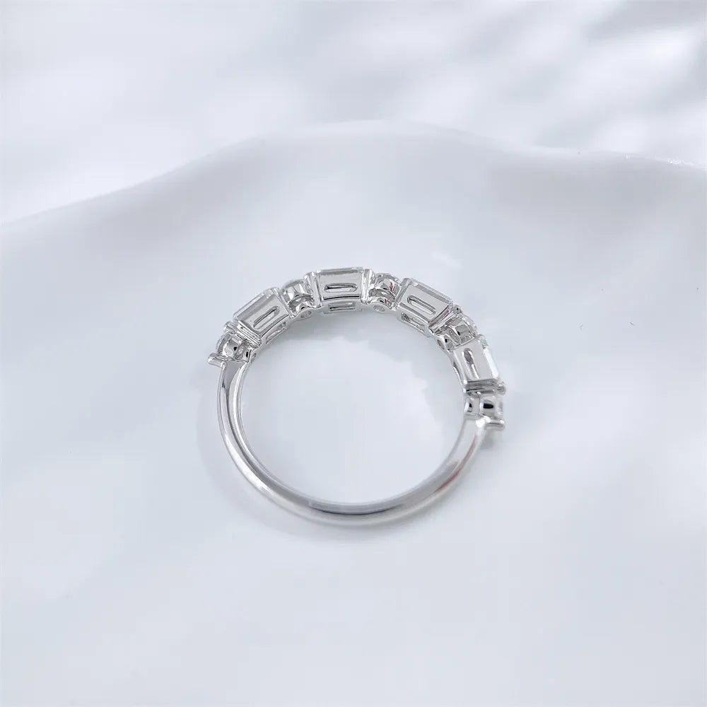 0.83 ctw Mixed-Cut Lab-Grown Diamond Band in 18K White Gold – APYFR0337-W