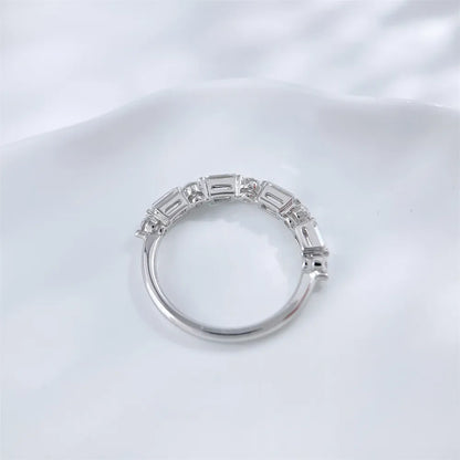 0.83 ctw Mixed-Cut Lab-Grown Diamond Band in 18K White Gold – APYFR0337-W