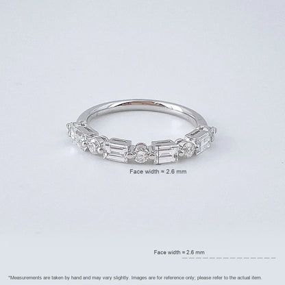 0.83 ctw Mixed-Cut Lab-Grown Diamond Band in 18K White Gold – APYFR0337-W